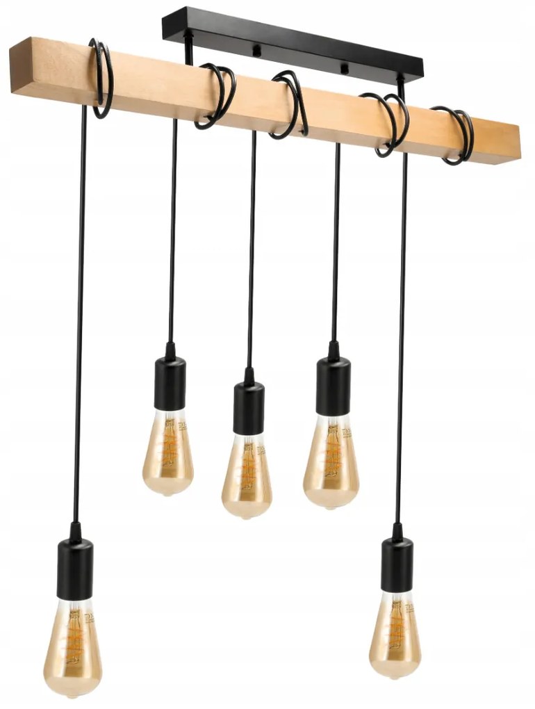 BERGE LED závesné stropné svietidlo 5x E27 Loft