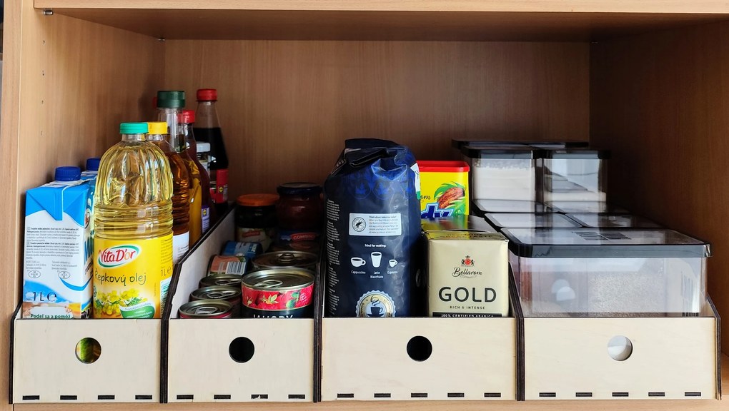 usporadejto.cz Úložný box, drevený 20x50x12cm - do špajzy aj do skrine VASKY20