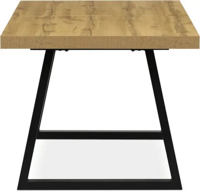 Jedálenský stôl 160x90 cm, rozkladací HT-R5624 OAK dub / čierne nohy