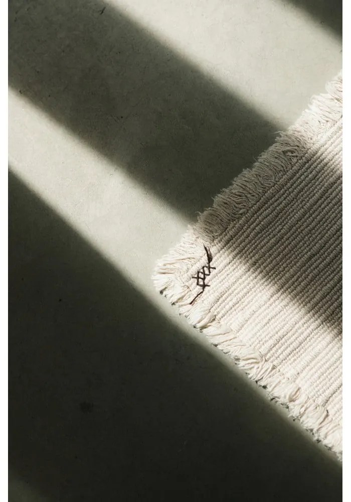 Krémový ručne tkaný bavlnený koberec 170x240 cm Handloom – Lorena Canals