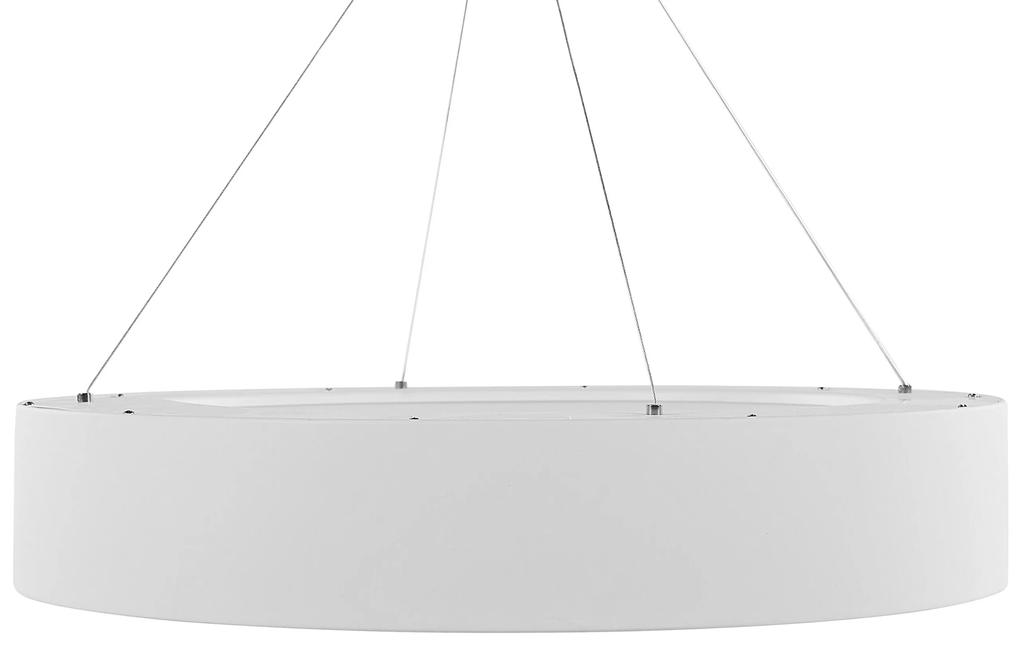 Závesná kovová LED lampa biela LENYA Beliani