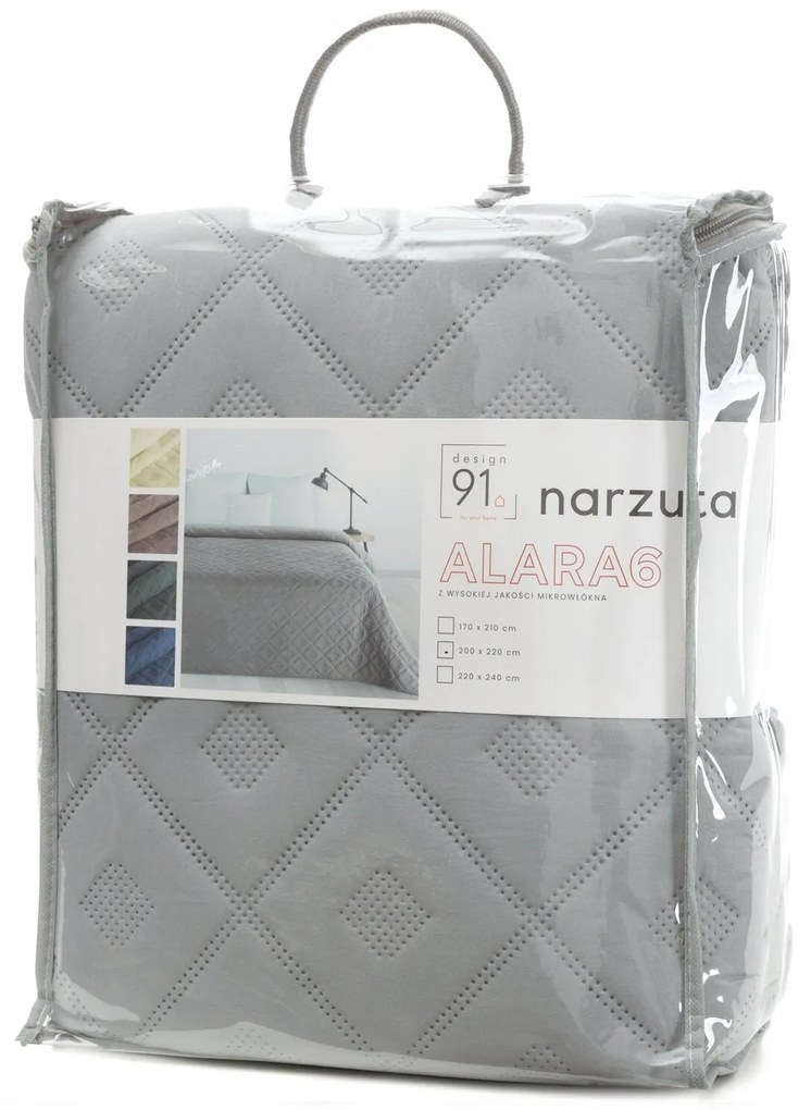 EUROFIRANY PREHOZ NA POSTEĽ ALARA6 170X210 CM STRIEBORNÝ