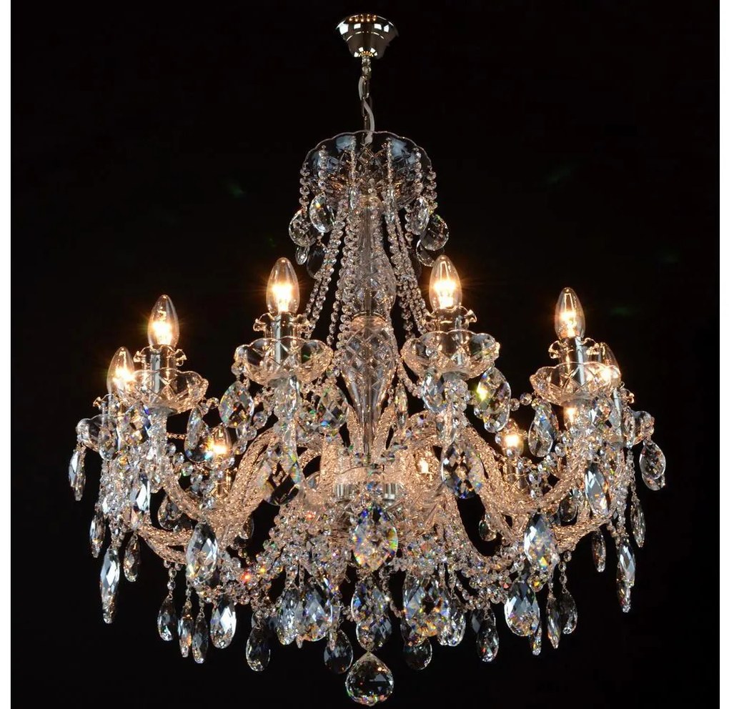 Wranovsky JWZ124122101 - Krištáľový luster na reťazi IMPERIAL 12xE14/40W/230V