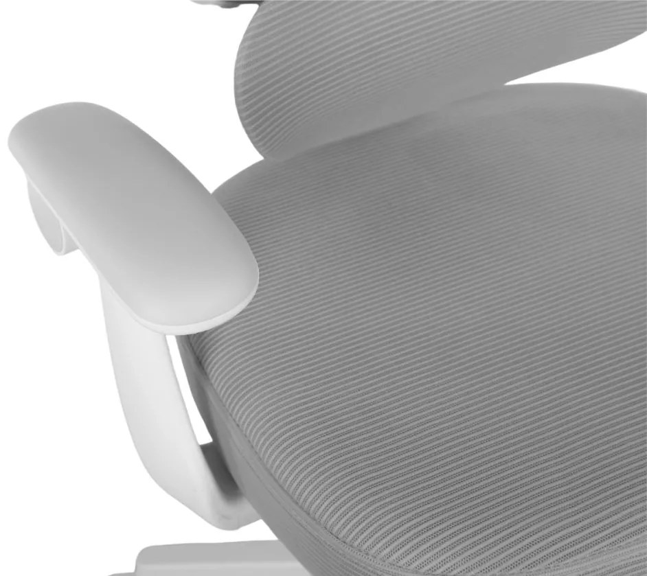 Detská otočná stolička Neoseat JUNI 009 s podnožou — látka, sivá