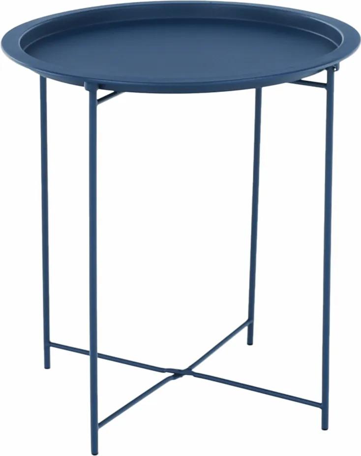 Príručný stolík s odnímateľnou táckou, tmavomodrá, RENDER