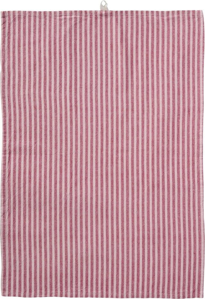 Ib Laursen Bavlnená utierka Linea Raspberry / Light pink 50 x 70 cm