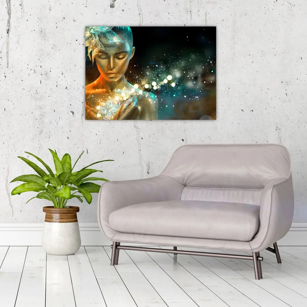 Obraz zlatej víly (70x50 cm)