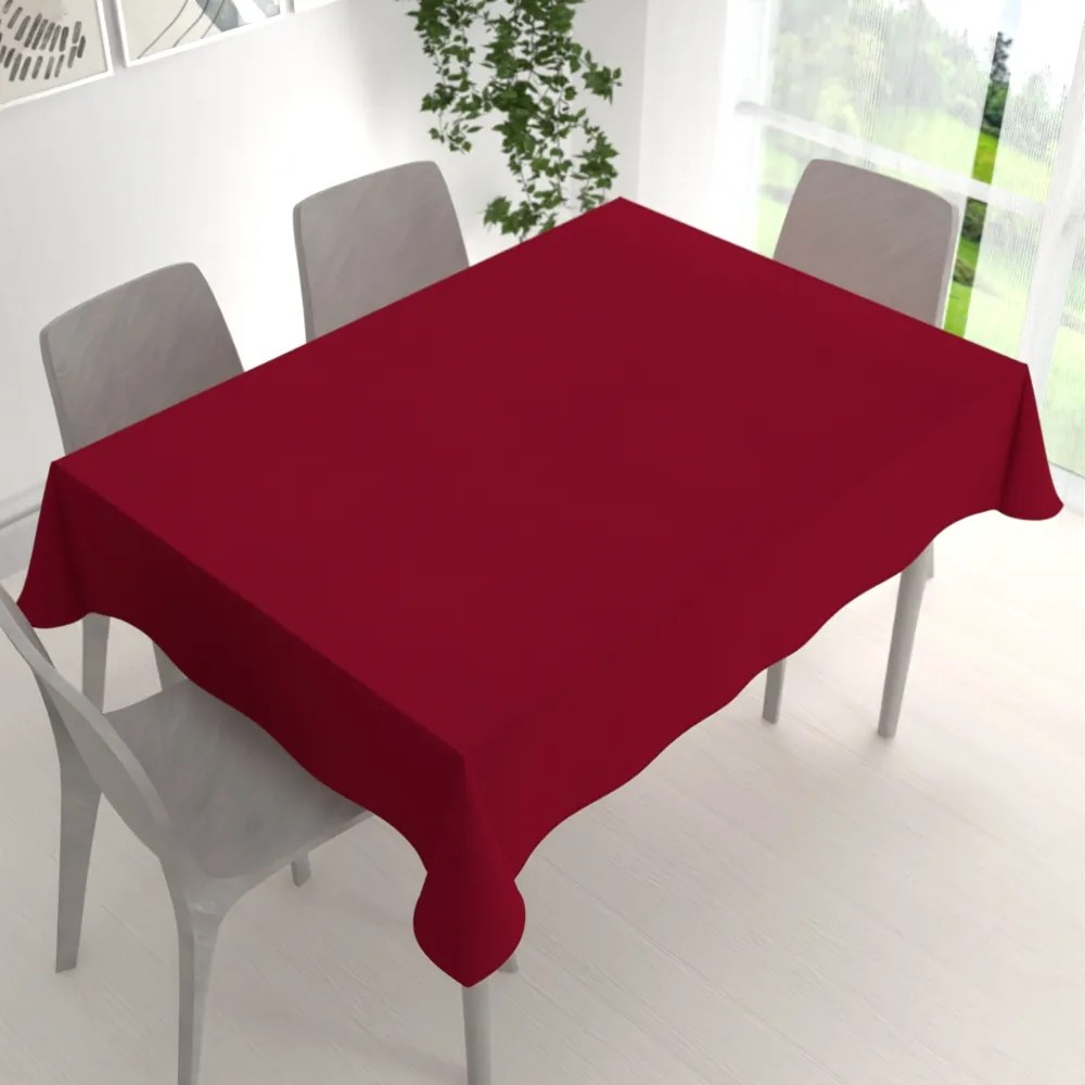 Biante Veľký dekoračný obdĺžnikový obrus BKU-106 Vínový 220x260 cm