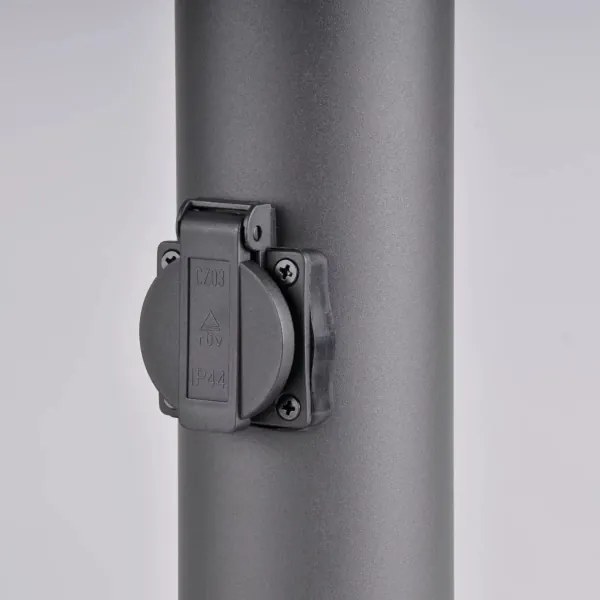 Vonkajšia lampa so zásuvkou DALLAS 1xE27/12W/230V IP44 antracit