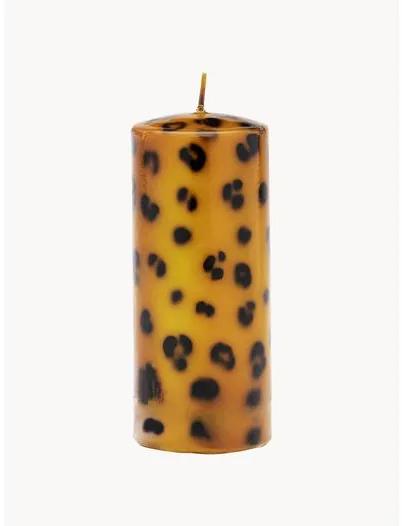 Ručne vyrobená veľká sviečka Leopard, V 15 cm