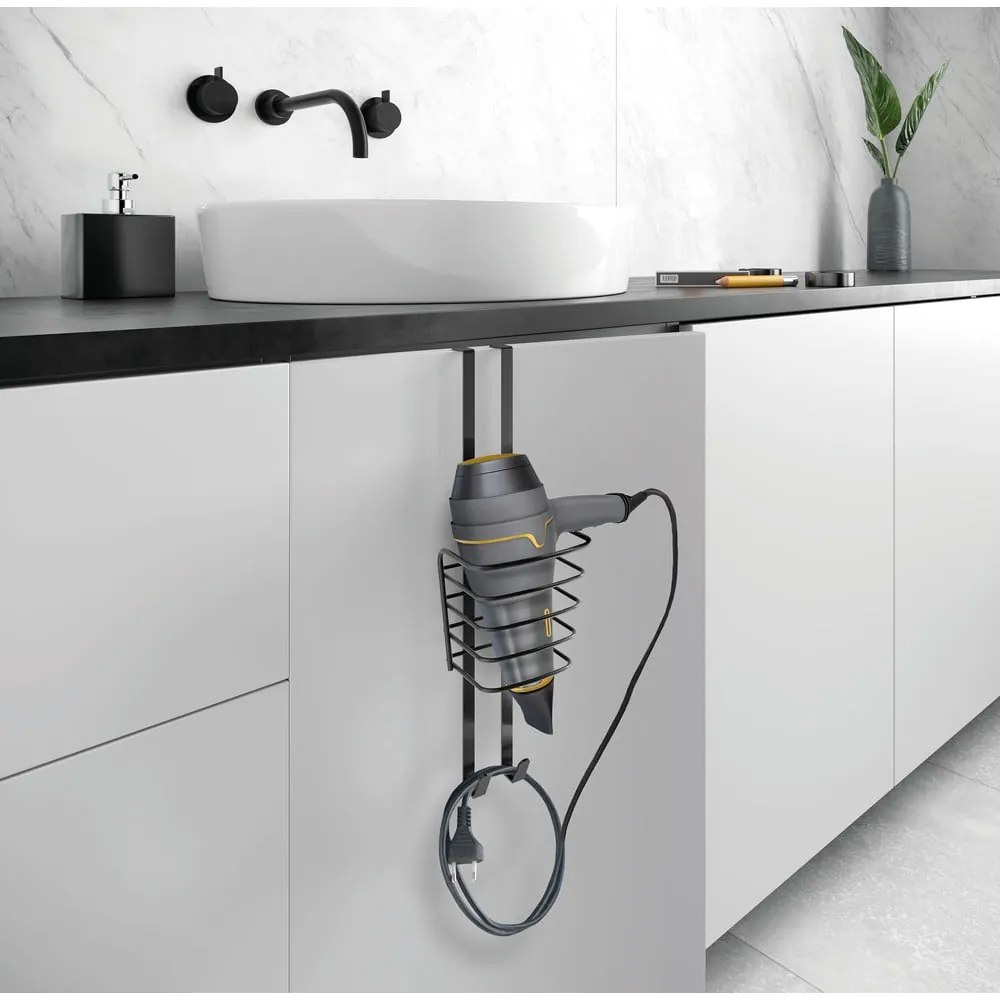 Závesný oceľový držiak na fén Origin - Metaltex