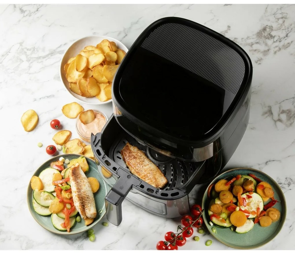 DOMO DO548FR teplovzdušná fritéza s priezorom, 6 l