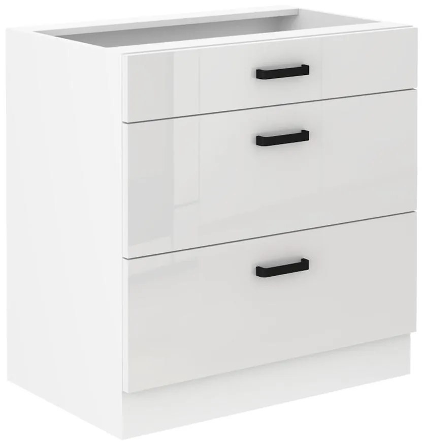 Kuchynská skrinka MIA biely lesk/biely 80d 3s bb