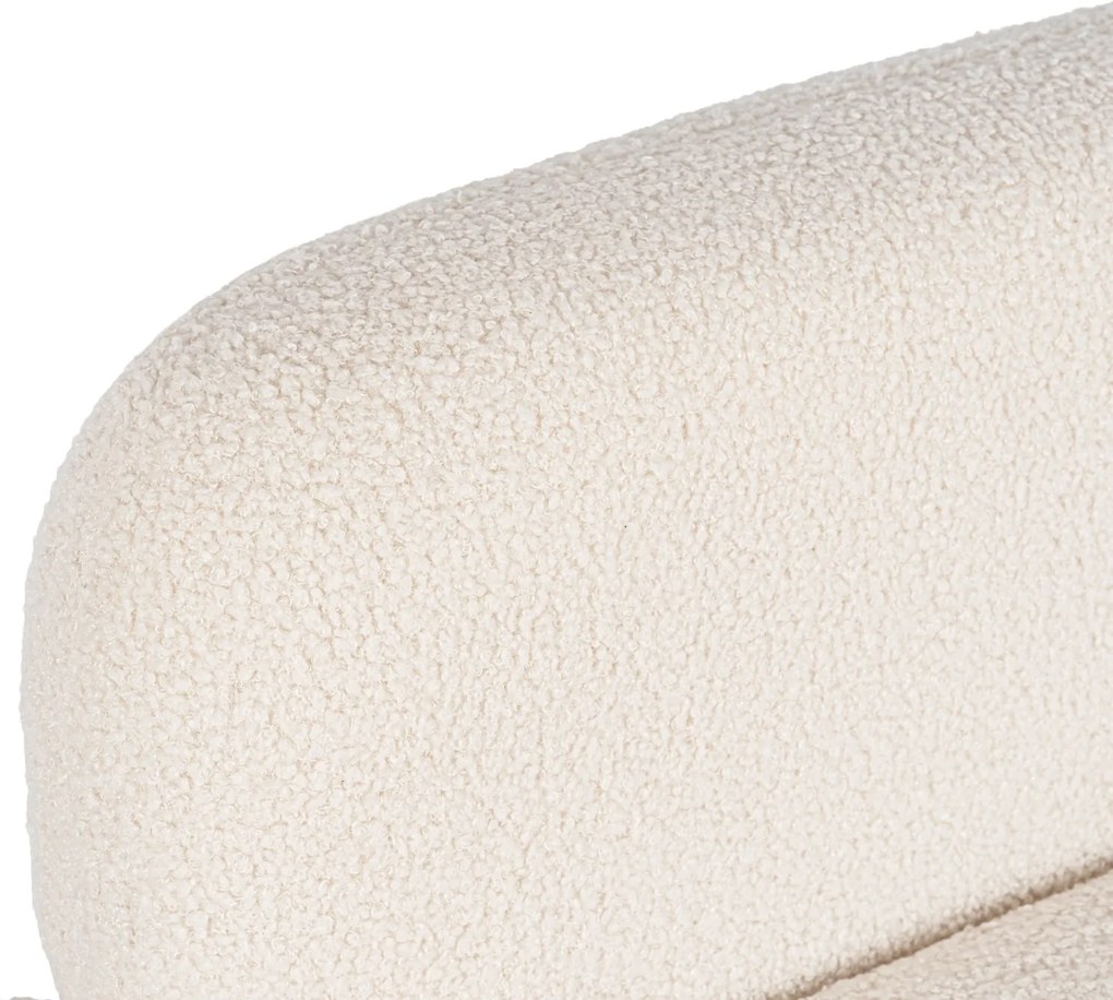 Relaxačné kreslo VARENO – krémové bouclé