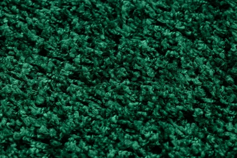 Okrúhly koberec SOFFI shaggy 5cm tmavo zelený