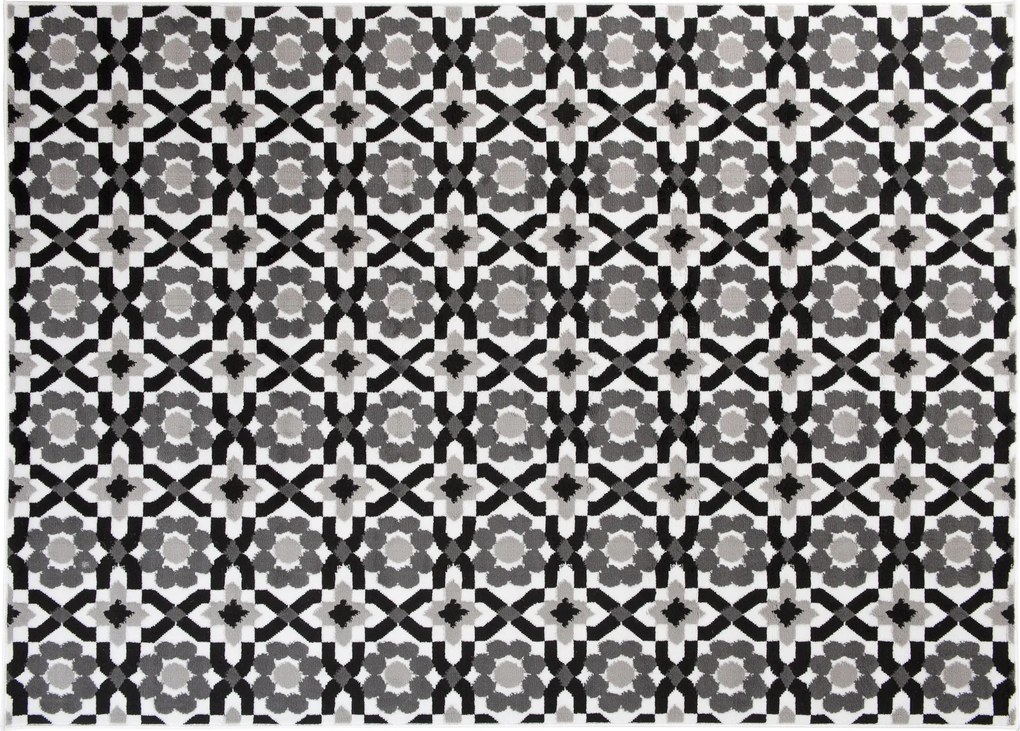 TA Koberec Z645F WHITE MAYA PP EYM Sivý Obdĺžnikový Rozmer: 140x200 cm
