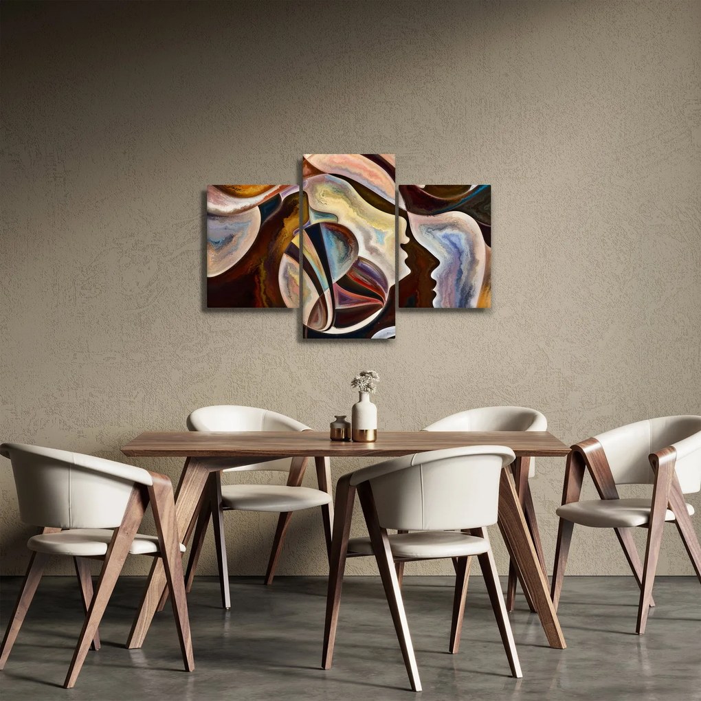 Obraz - Abstrakcia hláv (90x60 cm)