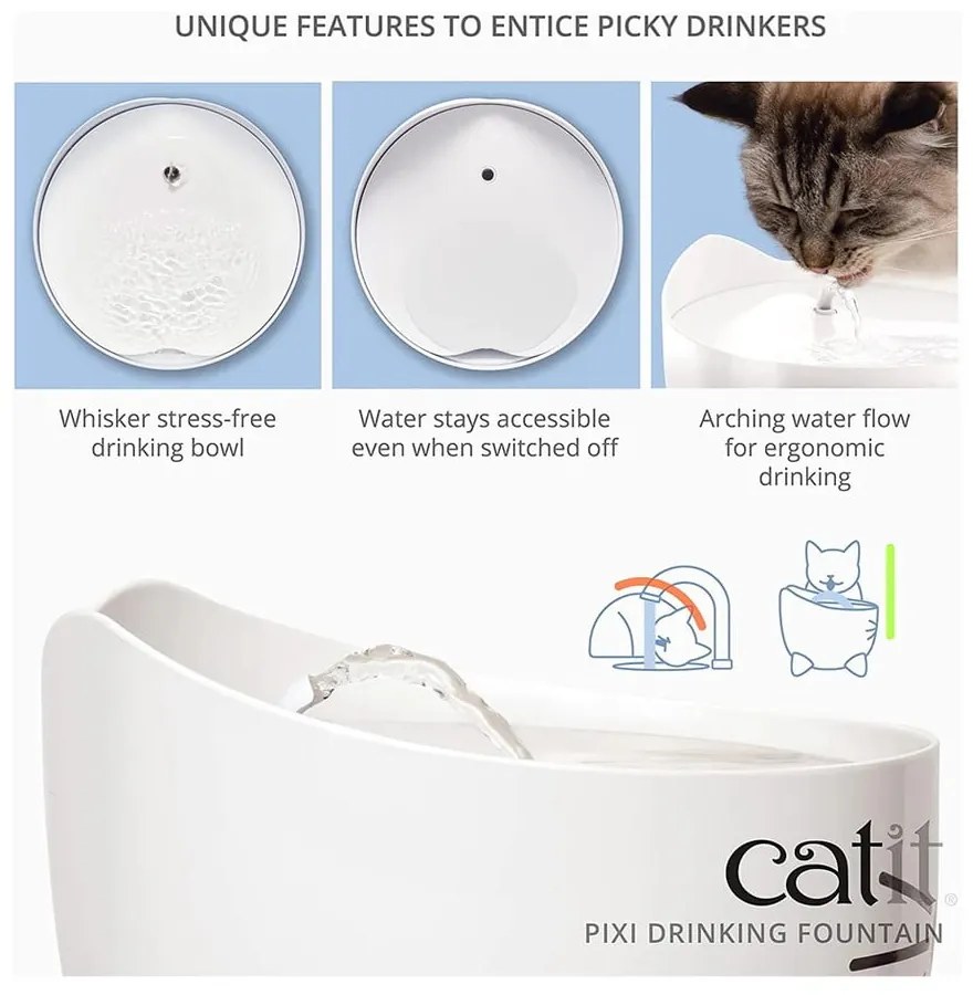 Fontána pre mačku ø 22 cm Catit Pixi – Plaček Pet Products