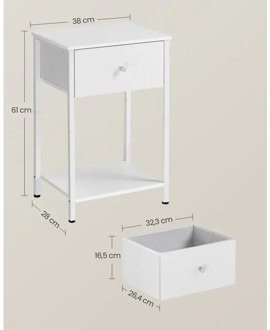 Set 2 nočných stolíkov LGS221W14