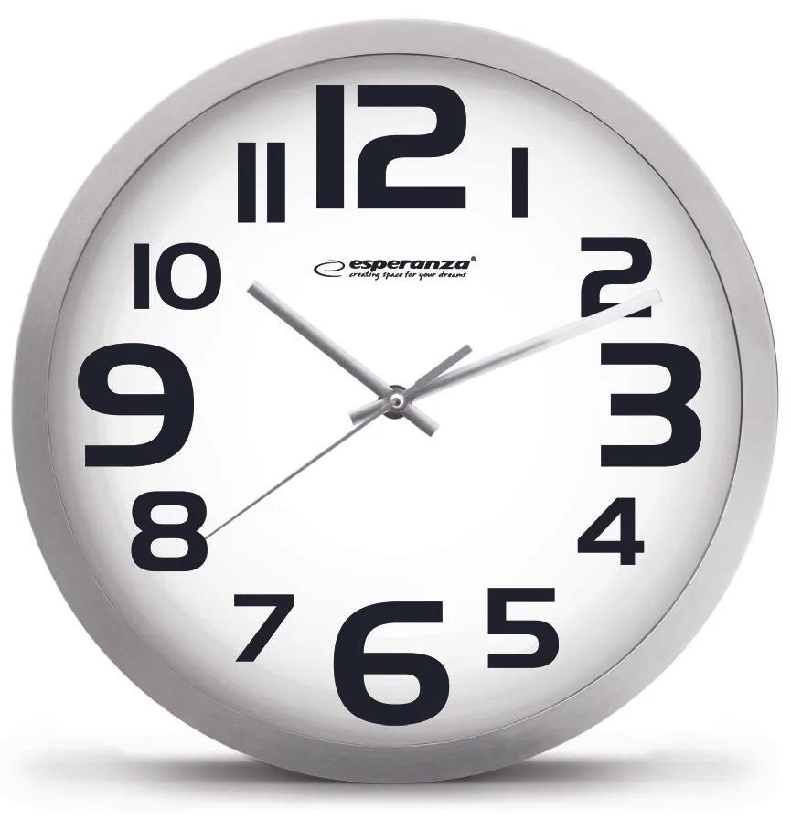 Nástenné hodiny ESPA ZUR013W, biele 25cm