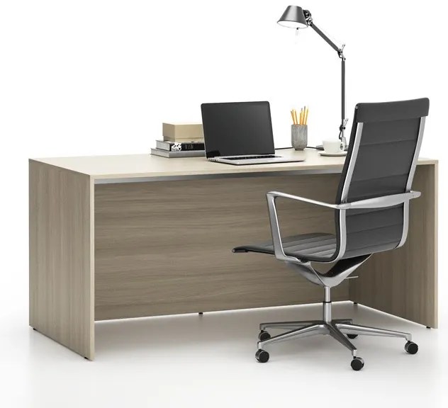 Kancelársky písací stôl SEGMENT, 162x80 cm, dub prírodný