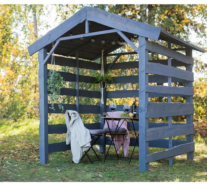 Dreváreň Nevada 180x180x220cm šedá