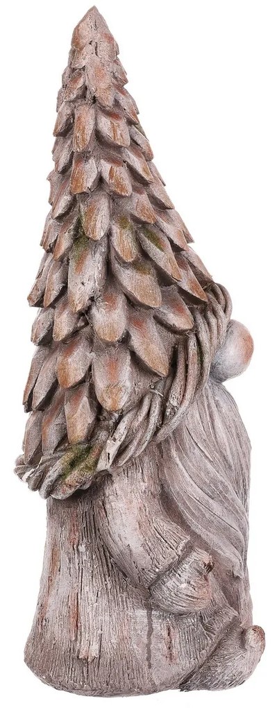 Záhradná dekorácia trpaslík Hríb, sivá, 25 x 19 x 49 cm