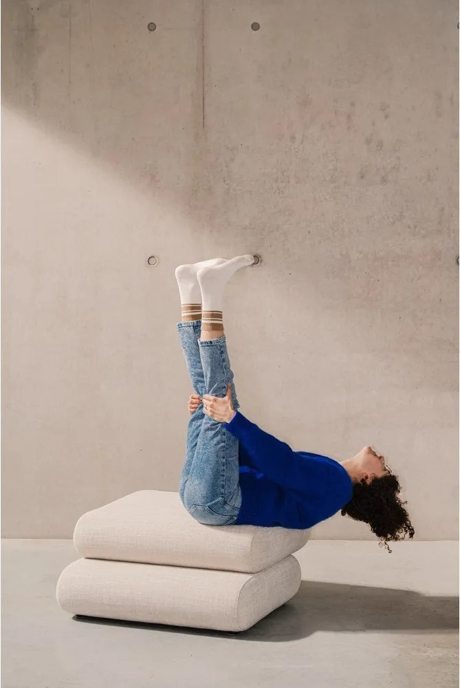 Béžový taburet Taso – noo.ma