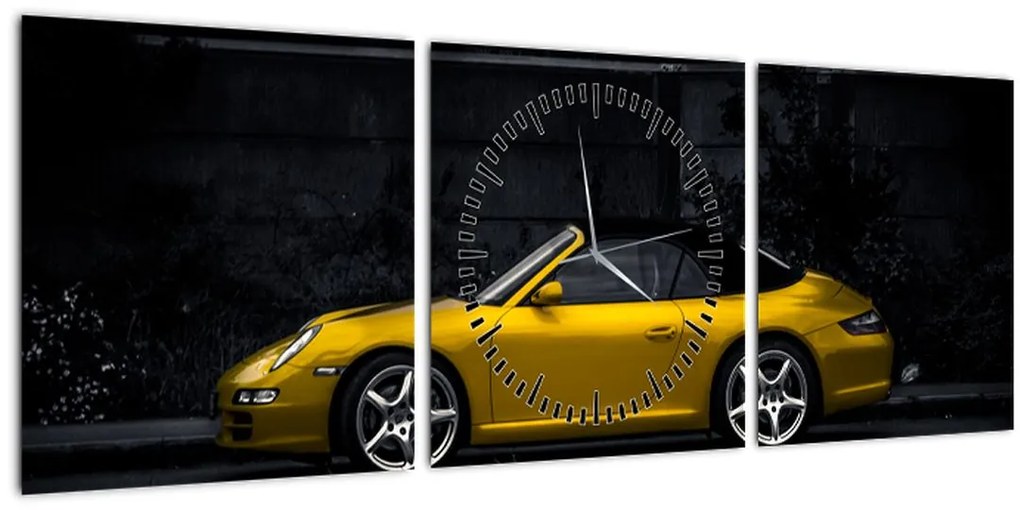 Obraz - Športiak (s hodinami) (90x30 cm)