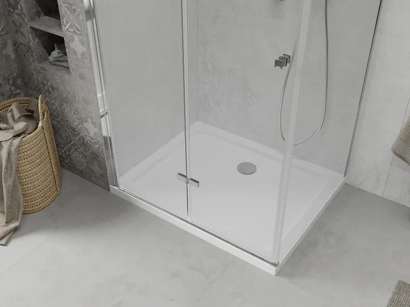 Mexen Lima sprchovací kút 110x70cm, 6mm sklo, chrómový profil - číre sklo + Slim sprchová vanička - 856-110-070-00-00-4010