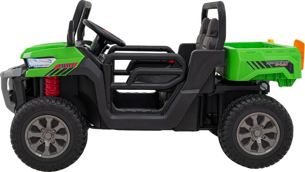 Ramiz Auto Pick-Up Speed 900 pre deti Zelená + Pohon 4x4 + Pohyblivý čerpadlo + Batožinový priestor + Diaľkové ovládanie + Lopata + LED audio