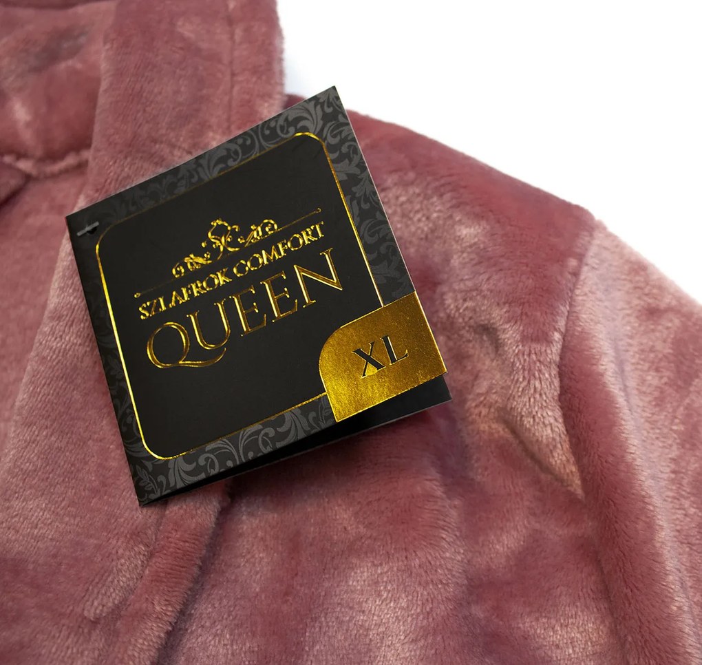 Župan z mikrovlákna Queen Ružový - S