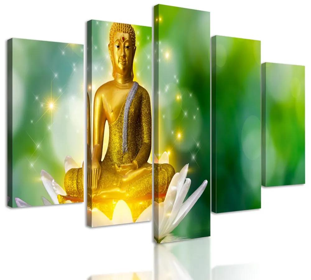 5-dielny obraz harmonický Budha