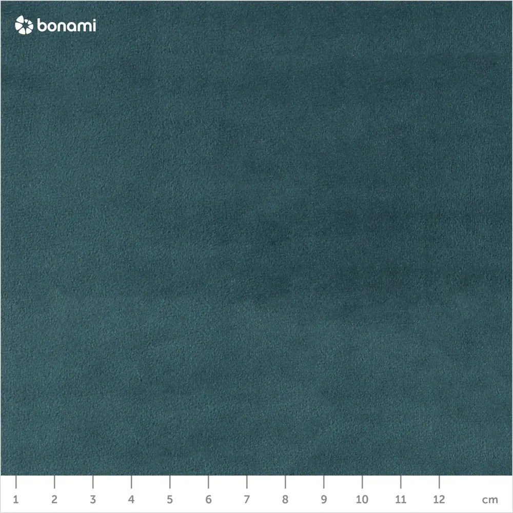 Tyrkysovomodrá zamatová pohovka Kooko Home Harmony, 158 cm