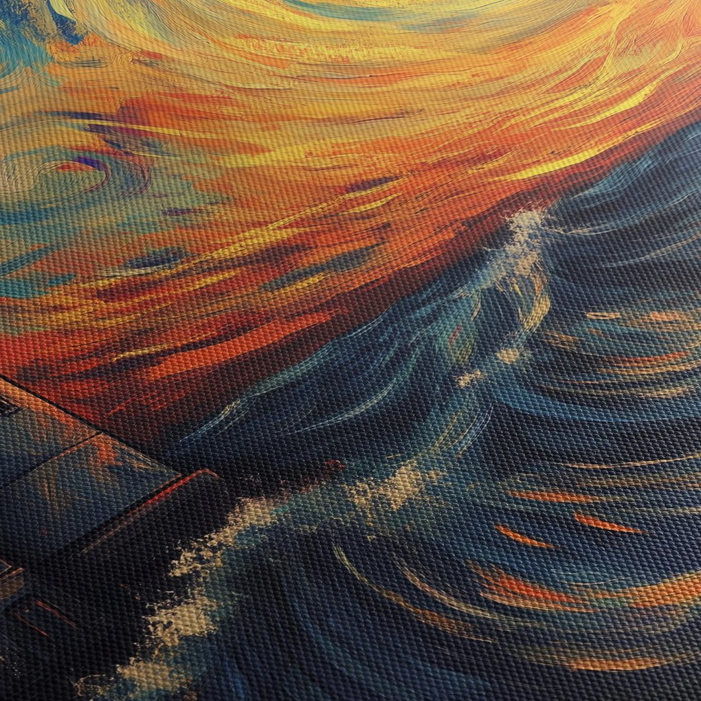 Obraz - Maják vo vlnách (150x105 cm)