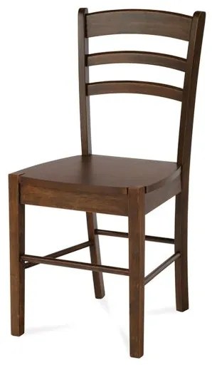 Moderná celodrevená stolička vo farbe orech