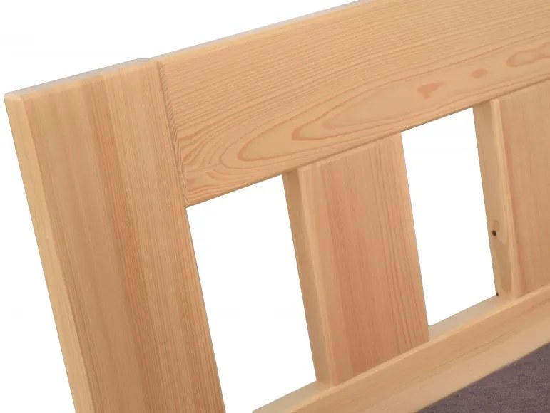 Drevená vyvýšená manželská posteľ KUBA - smrek, 200x180