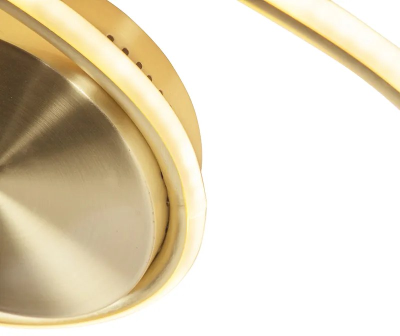 Dizajnové stropné svietidlo zlaté vrátane LED 3-stupňové stmievateľné - Rowan