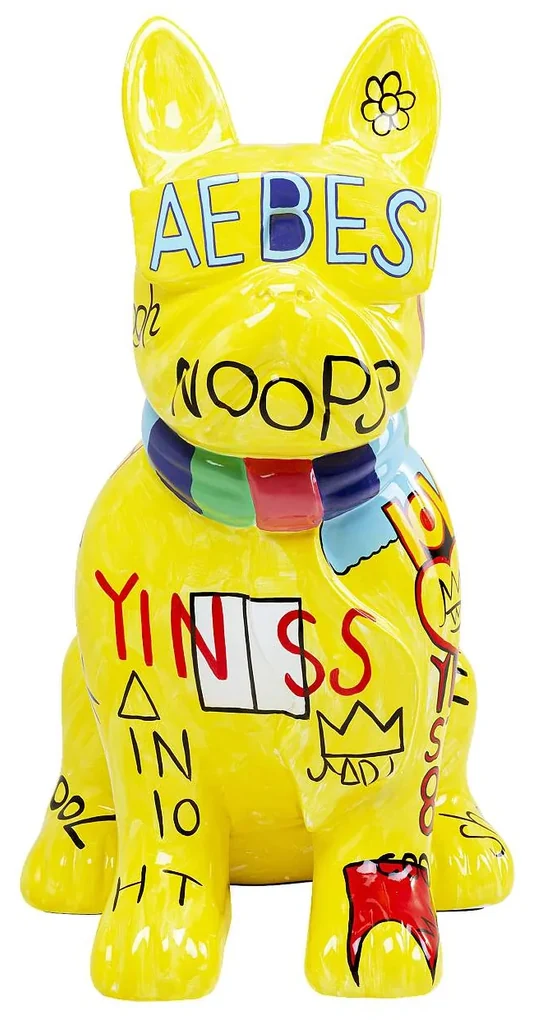 Graffiti Dog soška žltá 122 cm