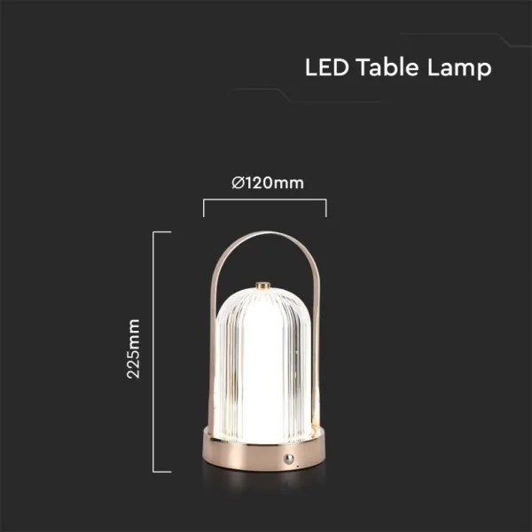 LED Stmievateľná stolná lampa LED/1W/5V 3000-6000K 1800 mAh zlatá