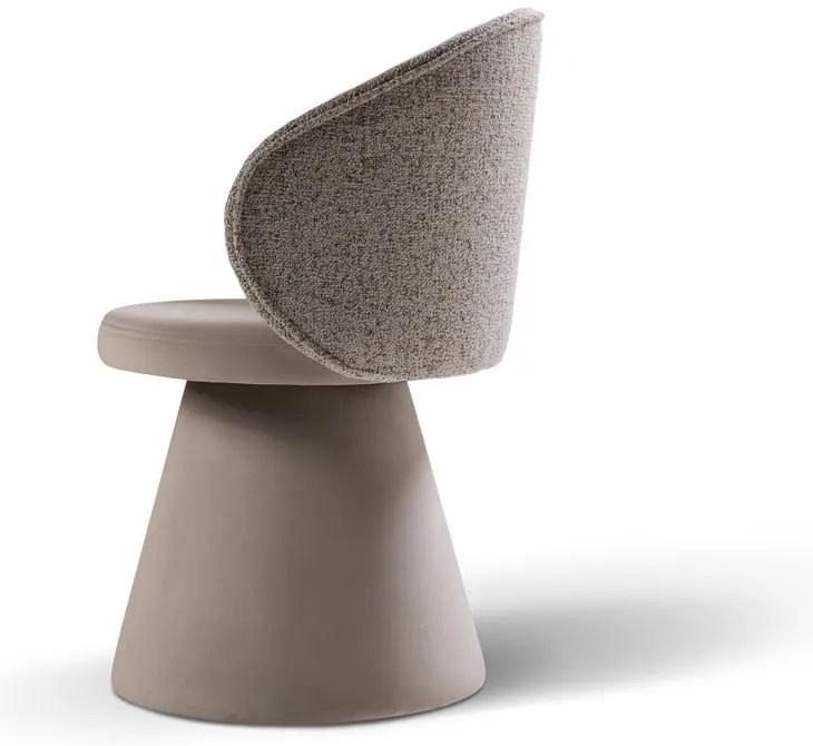 Béžové zamatové kreslo Inez – Micadoni