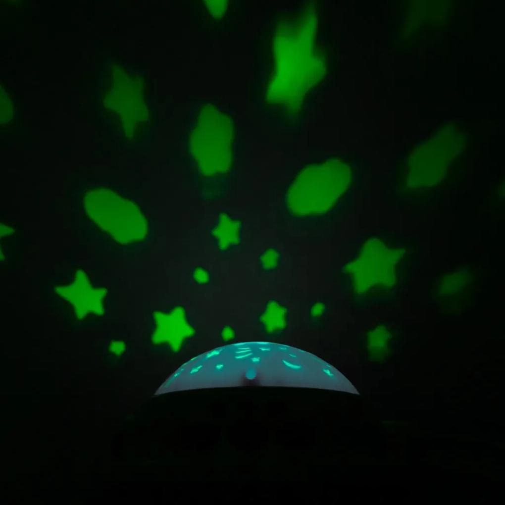 Kolotoč nad postieľku so svetelným projektorom Baby Mix mätový