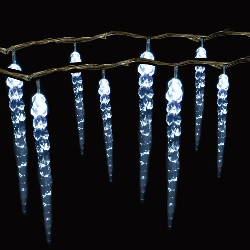 Sharks Vánoční osvětlení - Světelný řetěz (rampouchy) se 40 LED diodami, bílá
