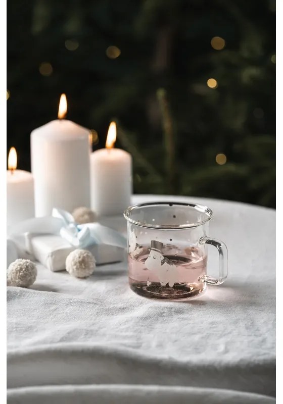 Sklenený hrnček Moomin Let it snow 0,35l