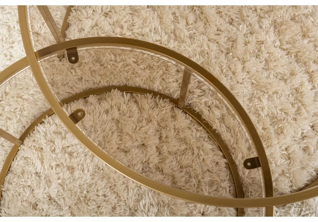 Súprava konferenčných stolíkov Aurum Gold and Bronze 80 cm, 2 ks