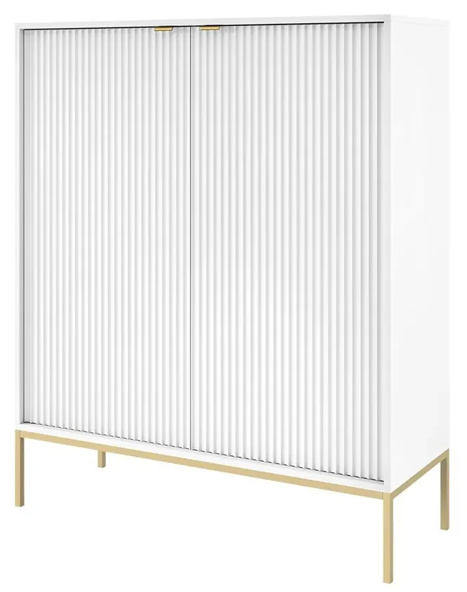 Vysoká komoda Mijano Gold MK104, Farby:: biela