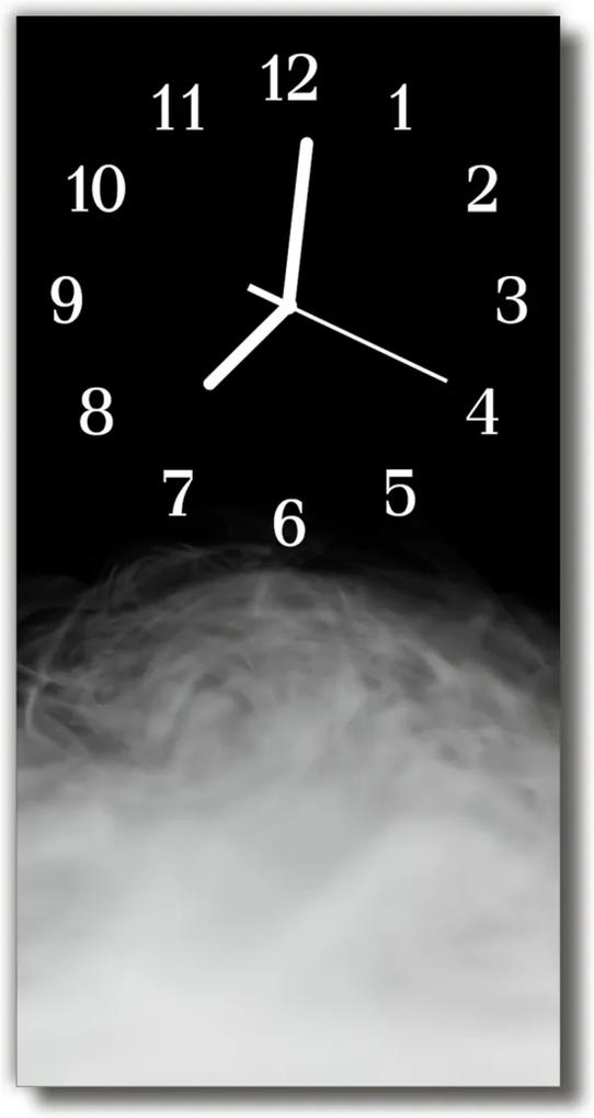 Sklenené hodiny vertikálne  Čierny dym