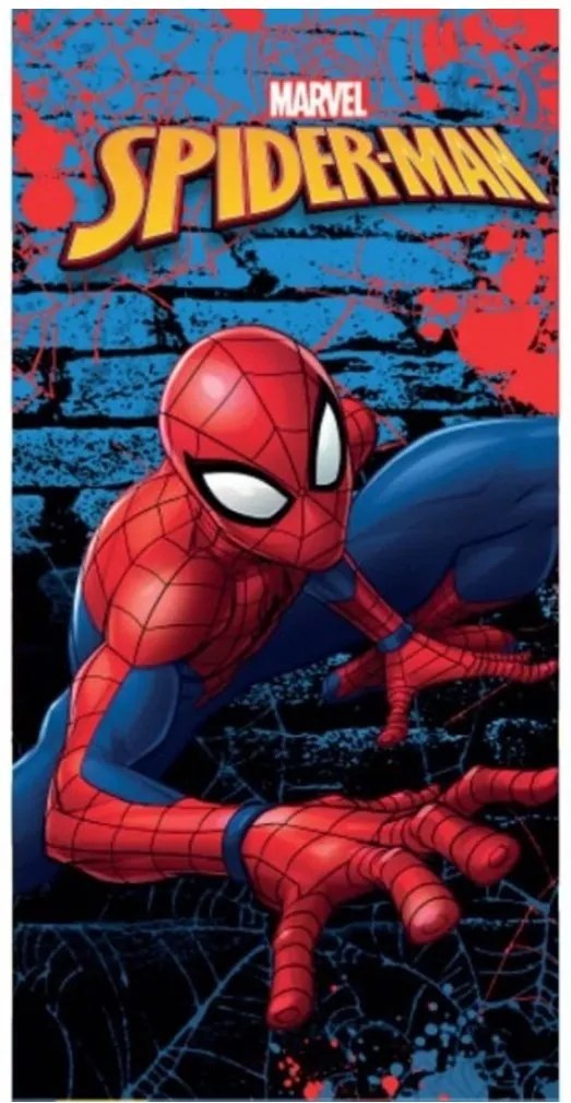 Bavlnená plážová osuška Spider-Man - motív Action Web - 100% bavlna - 70 x 140 cm