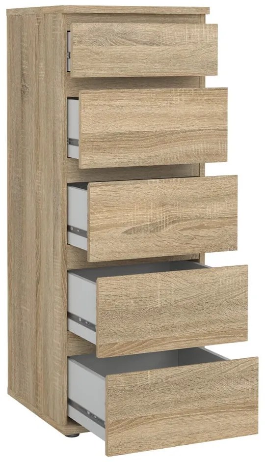 Vysoká komoda v dekore duba v prírodnej farbe 40x107 cm Nova – Tvilum