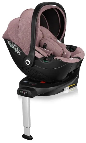 Lionelo - Otočná autosedačka s bázou MOXIE SET i-Size 40-87 cm, ružovo-mauve
